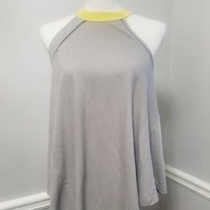 Free People Gray Assymetric Tank top T-shirt